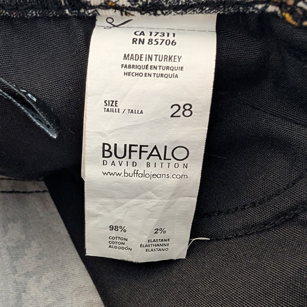 Buffalo David Bitton Paisley & Leopard Print Stretch Mid Rise Skinny Jeans - Picture 4 of 4